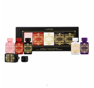 Duft-Set Badee Al Oud Collection Discovery- 5x5ml + Parfümzerstäuber Miniatur von Lattafa – Produktfoto 2 von 4
