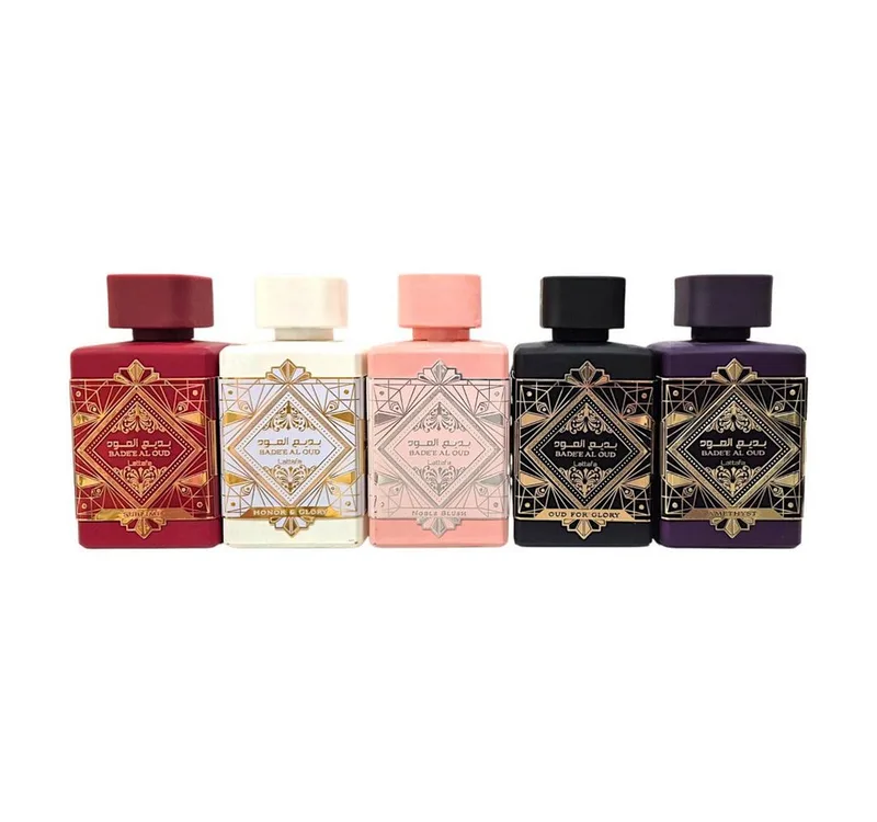 Duft-Set Badee Al Oud Collection Discovery- 5x5ml + Parfümzerstäuber Miniatur von Lattafa – Produktfoto 4 von 4