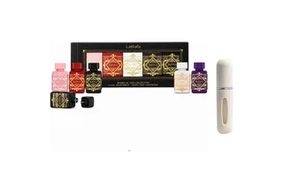 Duft-Set Badee Al Oud Collection Discovery- 5x5ml + Parfümzerstäuber Miniatur von Lattafa – Produktfoto 1 von 4