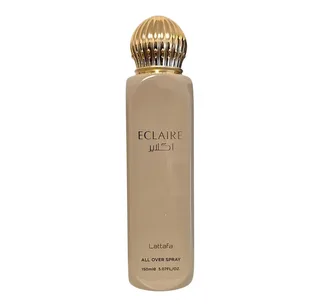 Duft-Set Eclaire All Over Spray 150ml Süßer Gourmand + Parfümzerstäuber leer fra Lattafa – produktbillede 2 af 3