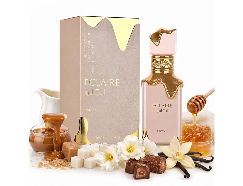 Duft-Set Eclaire Eau de Parfum Cremig 100ml + Parfümzerstäuber (leer) Set by Lattafa – product photo
