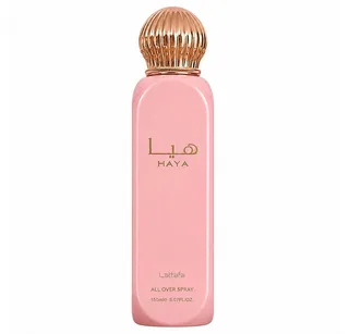 Duft-Set HAYA Pink All Over Spray 150 ml + Parfümzerstäuber (leer) Set von Lattafa – Produktfoto 2 von 4