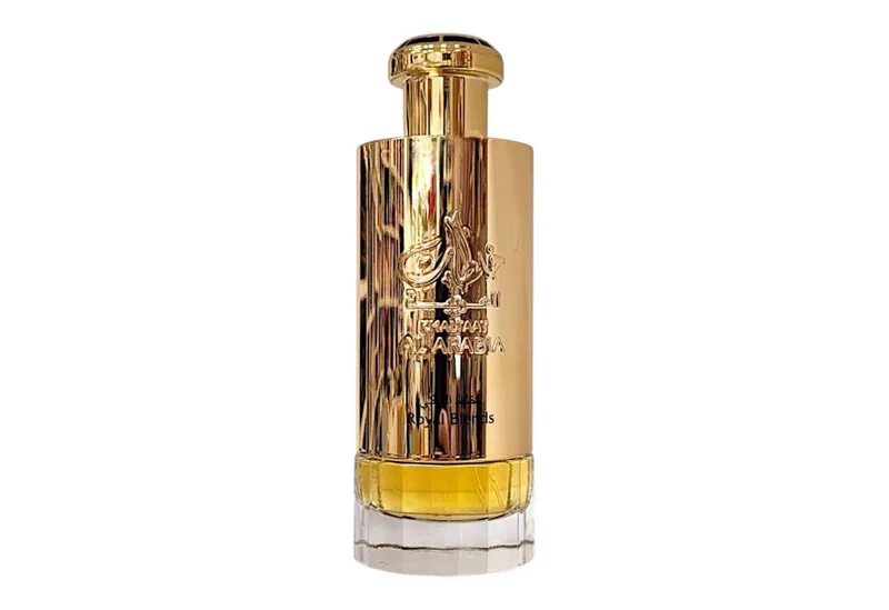 Duft-Set Khaltaat Al Arabia Gold Royal Blends EDP + Parfümzerstäuber (leer) fra Lattafa – produktbillede