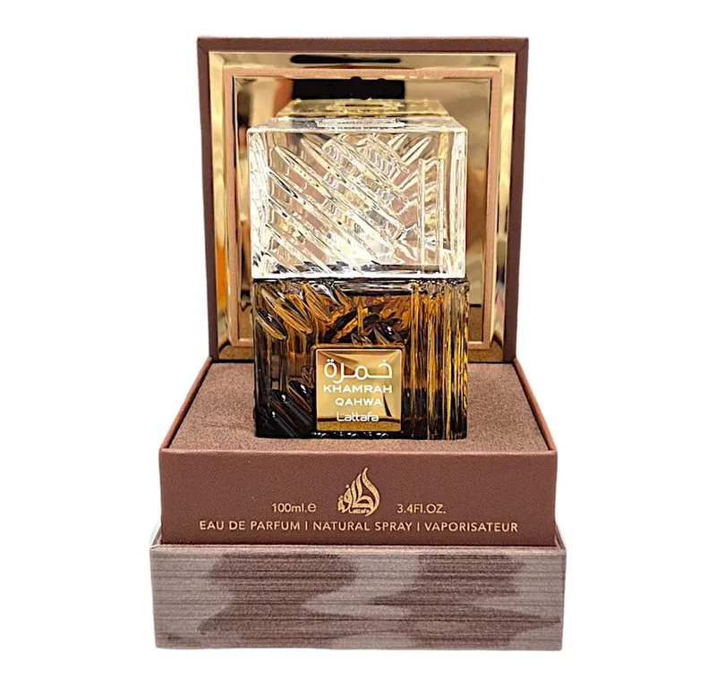 Duft-Set Khamrah Dukhan Khamrah Qahwa EDP 100 ml + Parfümzerstäuber (leer) Set fra Lattafa – produktbillede 5 af 5
