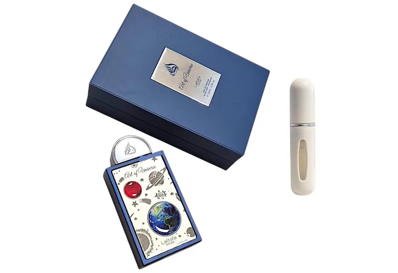 Duft-Set Pride Art Of Universe EDP Frische Duft + Parfümzerstäuber leer fra Lattafa – produktbillede 1 af 5