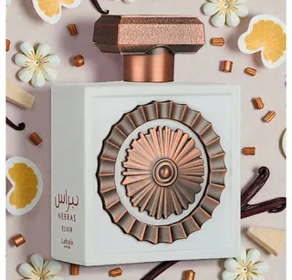 Duft-Set Pride NEBRAS Elixir Eau de Parfum EDP + Parfümzerstäuber (leer) Set van Lattafa – productfoto 4 van 4
