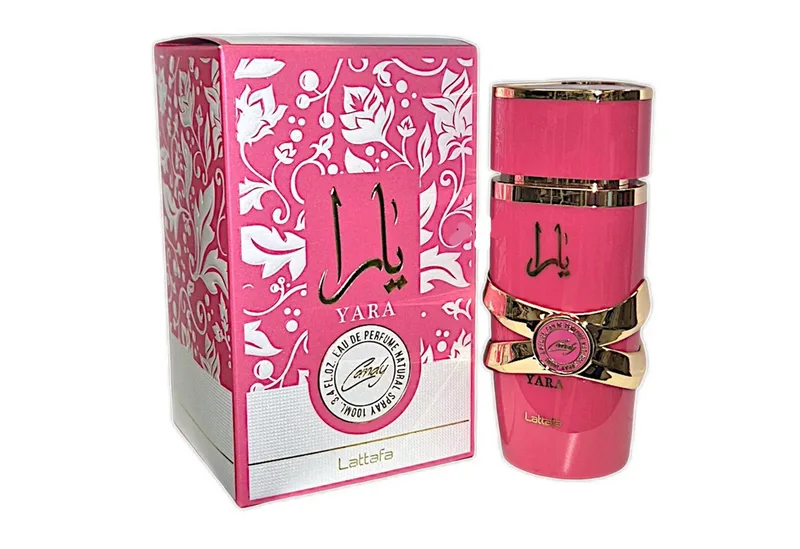Duft-Set Yara Candy Eau de Parfum + Parfümzerstäuber (leer) de Lattafa – photo du produit