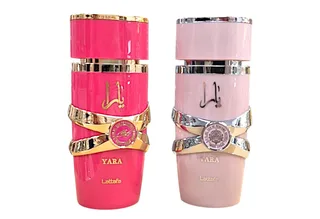 Duft-Set Yara und Yara Candy Set EDP 2x100ml + Parfümzerstäuber (leer) Set von Lattafa – Produktfoto 2 von 2