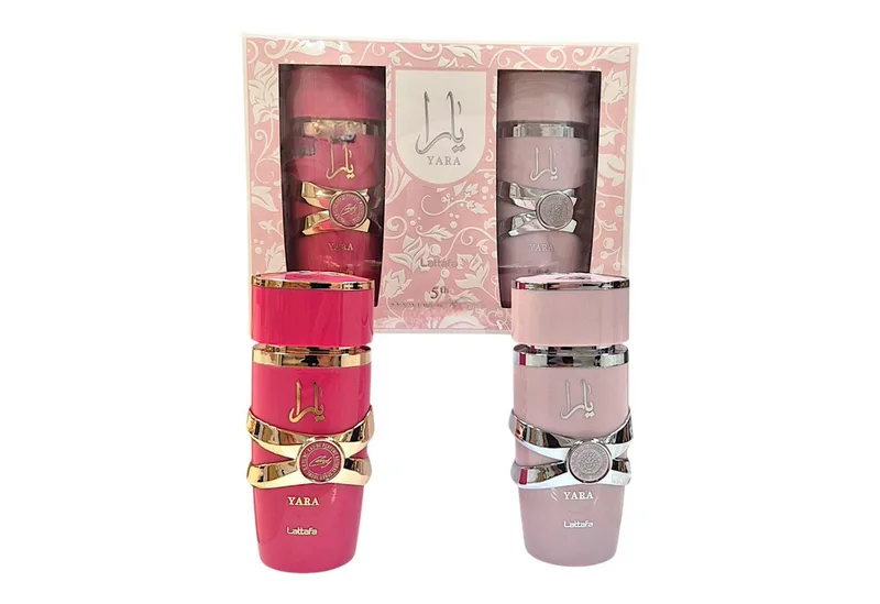 Duft-Set Yara und Yara Candy Set EDP 2x100ml + Parfümzerstäuber (leer) Set von Lattafa – Produktfoto 1 von 2