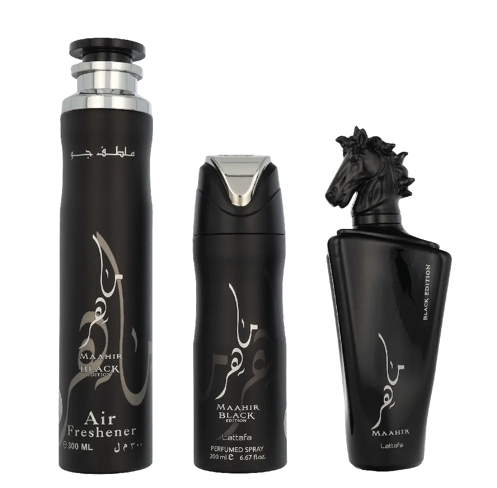 Maahir Black Edition Giftset Eau de Parfum 600 ml van Lattafa – productfoto