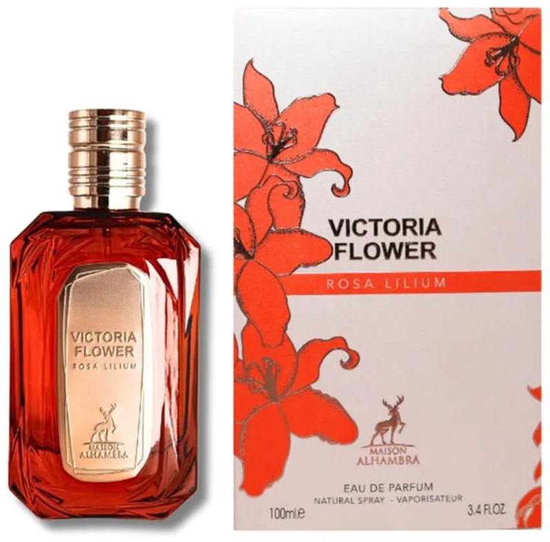 Maison Alhambra Victoria Flower Rosa Lilium Eau de Parfum Damesparfum von Lattafa in 100 ml – Produktfoto