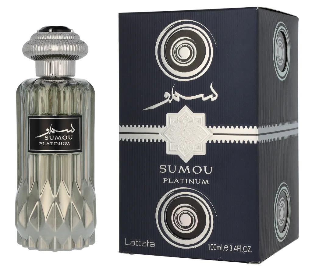 Sumou Platinum Eau de Parfum Heren van Lattafa in 100 ml – productfoto