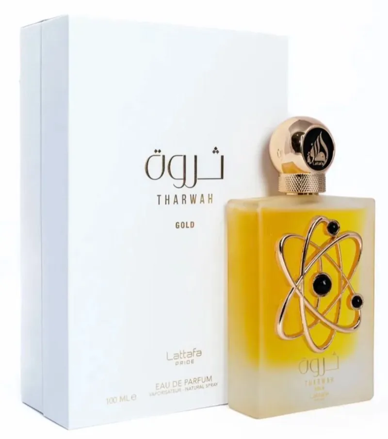 Tharwah Gold Eau de Parfum van Lattafa in 100 ml – productfoto
