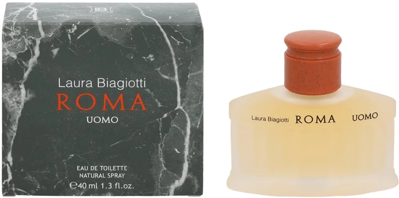 Roma Uomo eau de toilette voor heren - Oosters houtachtig parfum van Laura Biagiotti in 40 ml – productfoto