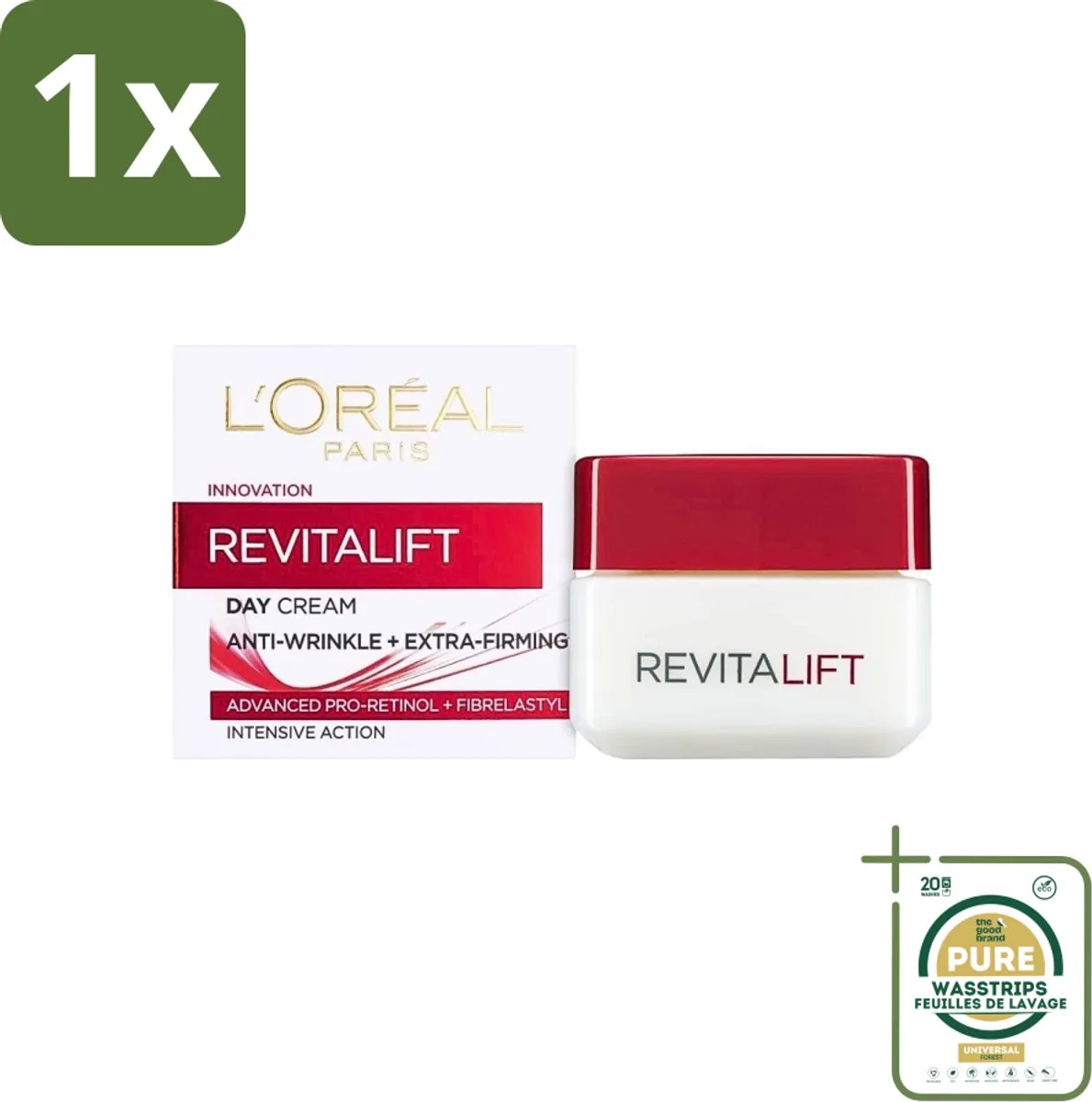 1 x L'Oréal Revitalift 40+ - Dagcrème - Hydrating Anti-Rimpel - Anti-rimpel Crème - Anti-aging Crème - Hydrating Crème - Crème Voor Veroudering - Crème Voor Huidverjonging de L'Oréal Paris en 50 ml – photo du produit