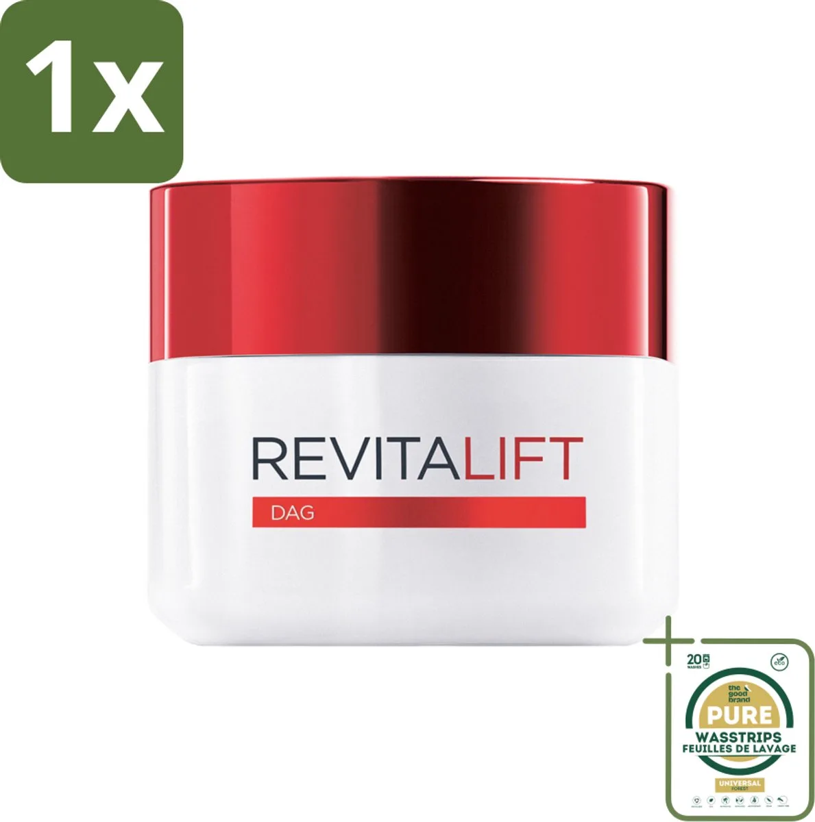 1 x L'Oréal Revitalift Anti-Rimpel Dagcrème Anti-aging Crème - Rimpels - Veroudering - Huidverzorging - Retinol van L'Oréal Paris in 50 ml – productfoto