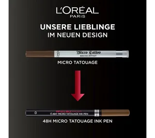Augenbrauen-Stift INFAILLIBLE 48H MICRO TATOUAGE INK PEN, mit Dreizack-Spitze van L'Oréal Paris in Beige – productfoto 5 van 5
