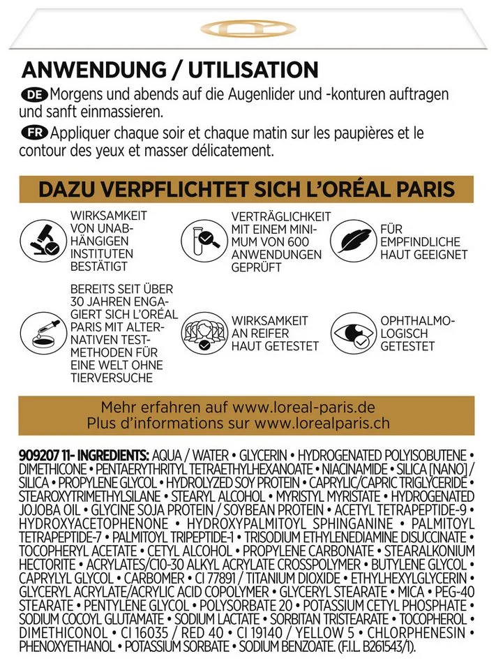 Augencreme Age Perfect Pro-Kollagen Auge, mit Kollagen fra L'Oréal Paris i Hvid – produktbillede 3 af 3