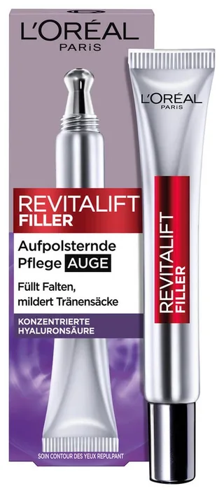 Augencreme REVITALIFT FILLER AUGENPFLEGE, mit Hyaloronsäure fra L'Oréal Paris i Hvid – produktbillede 1 af 5