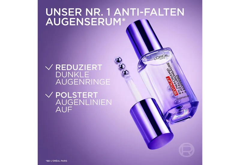 Augenserum REVITALIFT FILLER AUGENSERUM, mit 1,5% purer Hyaluronsäure und 1% Koffein från L'Oréal Paris i Vit – produktbild 5 av 5