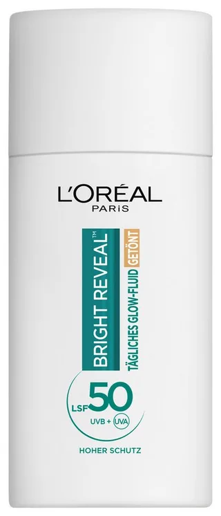 Bright Reveal Quotidien Glow-Fluid Teinté avec FPS 50 - Moyen Gel solaire de L'Oréal Paris en 50 ml – photo du produit 2 sur 5