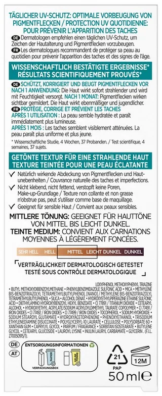 Bright Reveal Quotidien Glow-Fluid Teinté avec FPS 50 - Moyen Gel solaire de L'Oréal Paris en 50 ml – photo du produit 5 sur 5