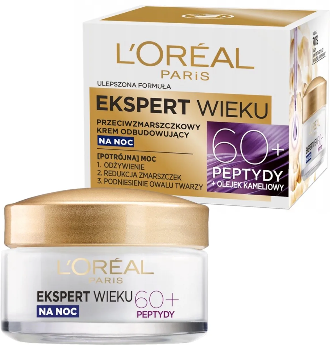 Ekspert Wieku - Nachtcrème - Anti-rimpel - Voedend - 60+ van L'Oréal Paris in 50 ml – productfoto