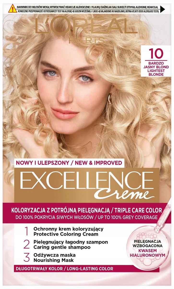 EXCELLENCE CREME FARBA DO W?OSÓW 10 BLONDE fra L'Oréal Paris – produktbillede