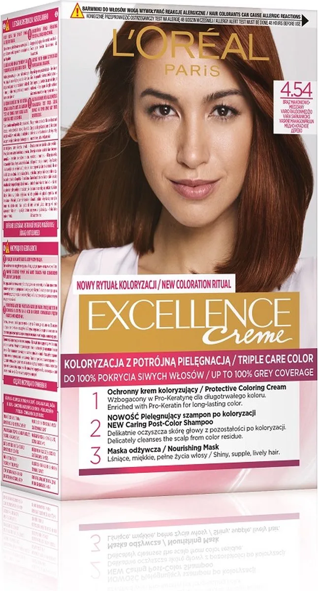 Excellence Creme farba do włosów 4.54 Brąz Mahoniowo Miedziany by L'Oréal Paris in None – product photo