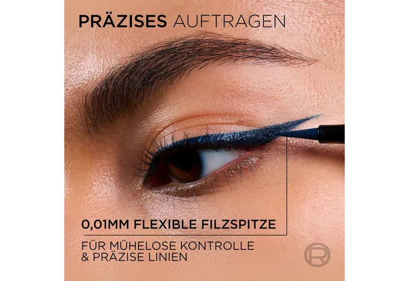 Eyeliner HAUTE PRECISION, hält bis zu 24H, wasserfest fra L'Oréal Paris i Blå – produktbillede 4 af 4