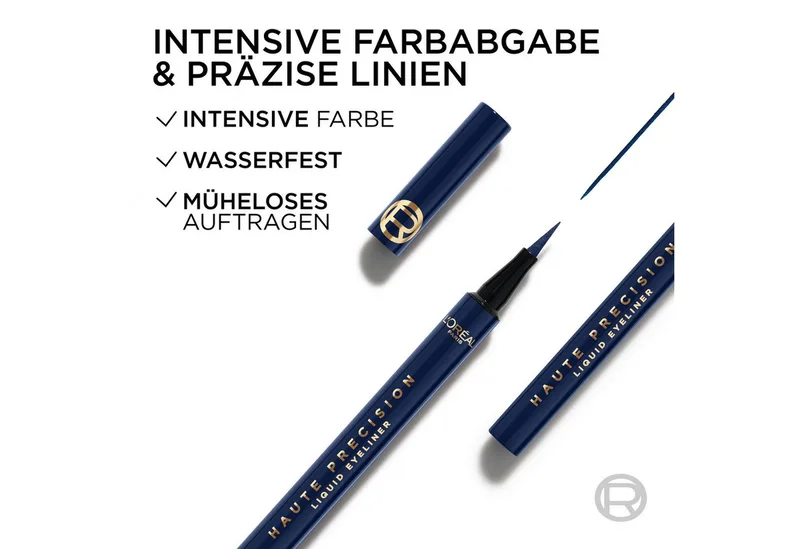 Eyeliner HAUTE PRECISION, hält bis zu 24H, wasserfest fra L'Oréal Paris i Blå – produktbillede 2 af 4