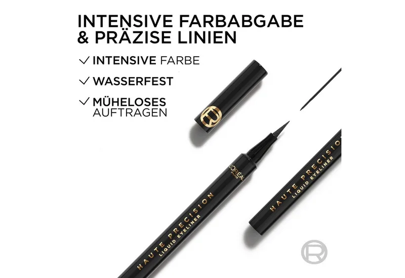 Eyeliner HAUTE PRECISION, hält bis zu 24H, wasserfest fra L'Oréal Paris i Sort – produktbillede 2 af 4