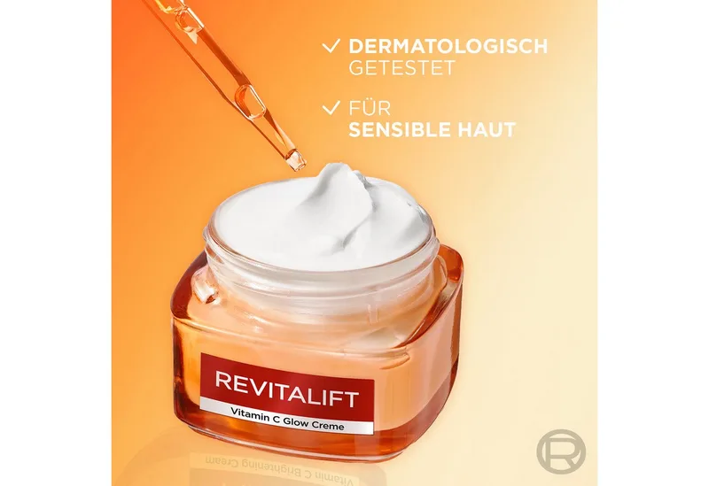 Gesichtsgel REVITALIFT CLINICAL VITAMIN C GLOW CREME, verfeinert Poren, korrigiert feine Linien de L'Oréal Paris en Blanc – photo du produit 3 sur 5