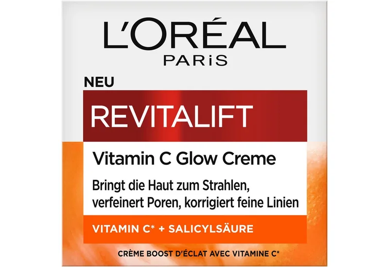 Gesichtsgel REVITALIFT CLINICAL VITAMIN C GLOW CREME, verfeinert Poren, korrigiert feine Linien de L'Oréal Paris en Blanc – photo du produit 4 sur 5