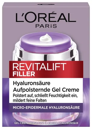 Gesichtsgel REVITALIFT FILLER GEL-CREME, mit Hyaluron, polstert auf und mildert feine Falten von L'Oréal Paris in Weiß – Produktfoto 5 von 5