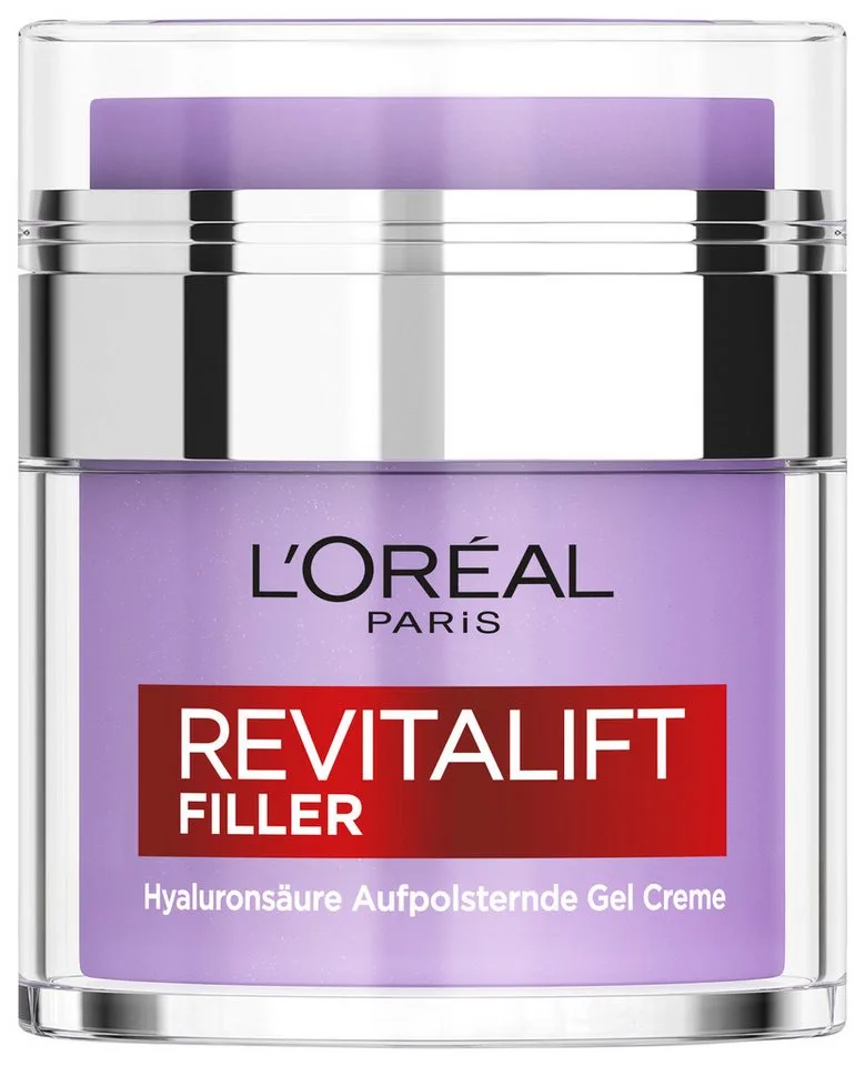 Gesichtsgel REVITALIFT FILLER GEL-CREME, mit Hyaluron, polstert auf und mildert feine Falten von L'Oréal Paris in Weiß – Produktfoto 2 von 5