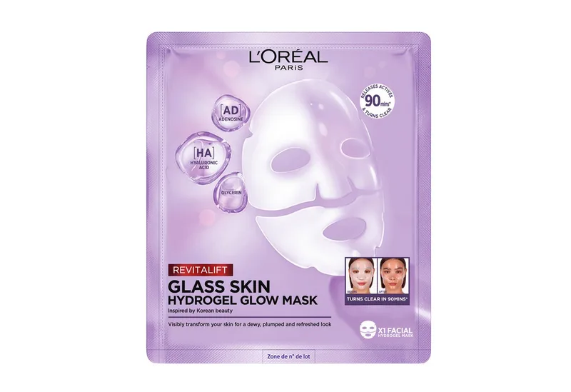 Gesichtsmaske REVITALIFT GLASS SKIN HYDROGEL GLOW MASK von L'Oréal Paris – Produktfoto 1 von 3