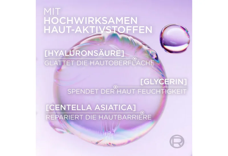 Gesichtsmaske REVITALIFT GLASS SKIN HYDROGEL GLOW MASK Set, 4-tlg., für aufgepolsterte & glowy Haut von L'Oréal Paris in Lila – Produktfoto 2 von 3