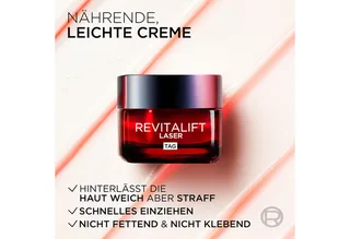 Gesichtspflege-Set REVITALIFT LASER X3 TAG & NACHT, 2-tlg., feuchtigkeitsspendend, mildert sichtbare Falten, strafft die Haut fra L'Oréal Paris i Rød – produktbillede 3 af 4