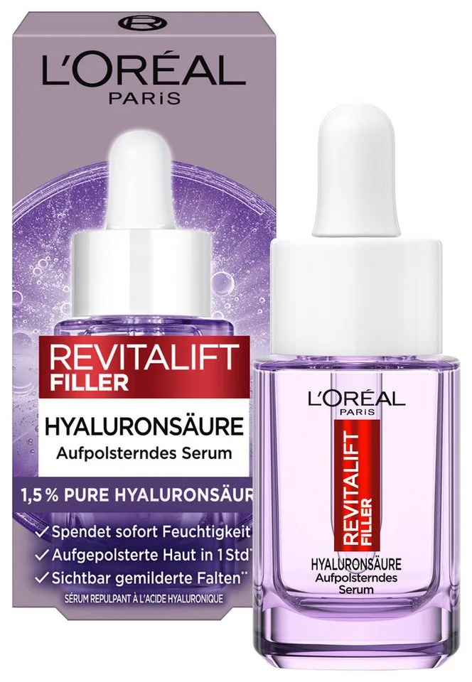Gesichtsserum REVITALIFT FILLER ANTI-FALTEN SERUM, mit Hyaluron von L'Oréal Paris in Weiß – Produktfoto 1 von 5