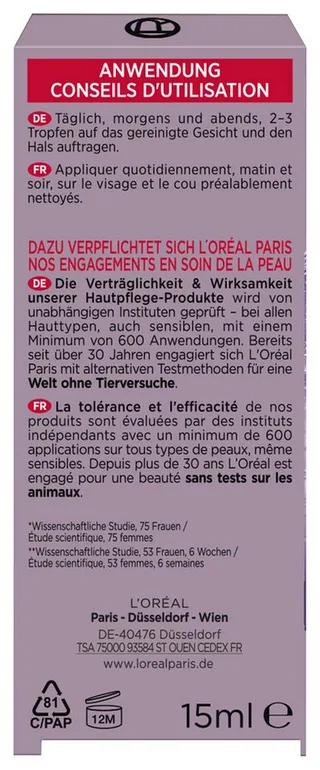 Gesichtsserum REVITALIFT FILLER ANTI-FALTEN SERUM, mit Hyaluron von L'Oréal Paris in Weiß – Produktfoto 5 von 5