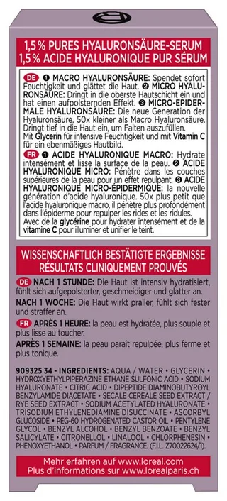 Gesichtsserum REVITALIFT FILLER ANTI-FALTEN SERUM, mit Hyaluron von L'Oréal Paris in Weiß – Produktfoto 4 von 5