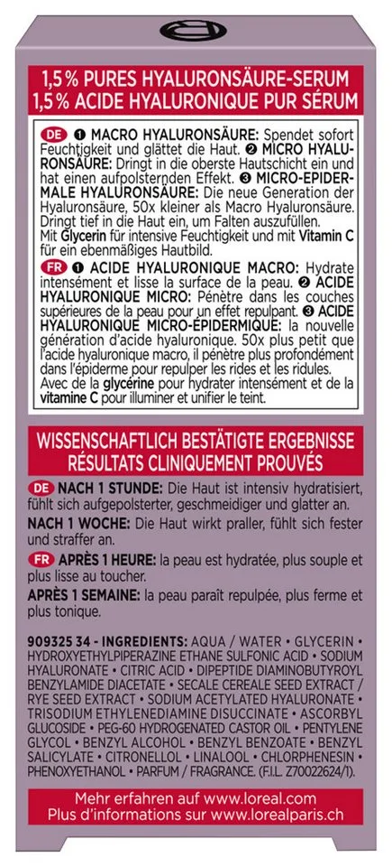 Gesichtsserum REVITALIFT FILLER ANTI-FALTEN SERUM, mit Hyaluron von L'Oréal Paris in Weiß – Produktfoto 4 von 5