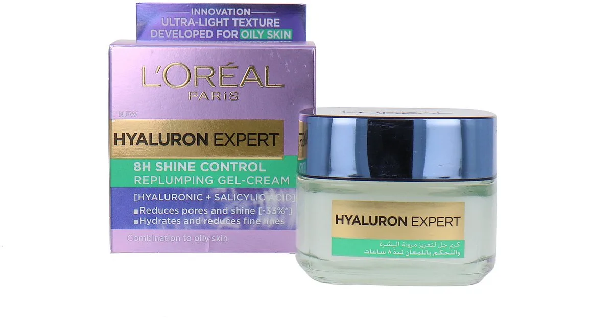 Hyaluron Expert 8H Shine Control Replumping Gel-Cream von L'Oréal Paris in 50 ml – Produktfoto