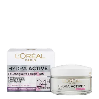 Hydra Active 3 droge en gevoelige huid Dagcrème fra L'Oréal Paris i 50 ml – produktbillede 2 af 2