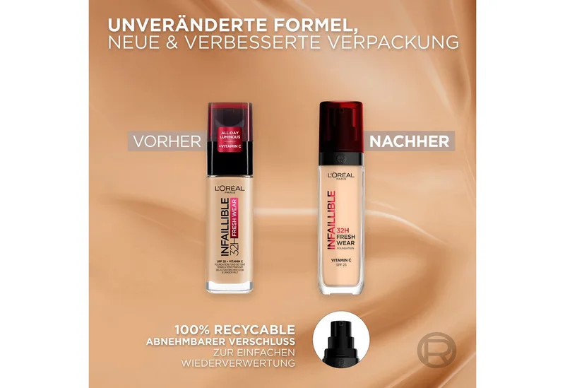Infaillible 32H Fresh Wear Vloeibare foundation fra L'Oréal Paris i Lyserød, 30 ml – produktbillede 2 af 2