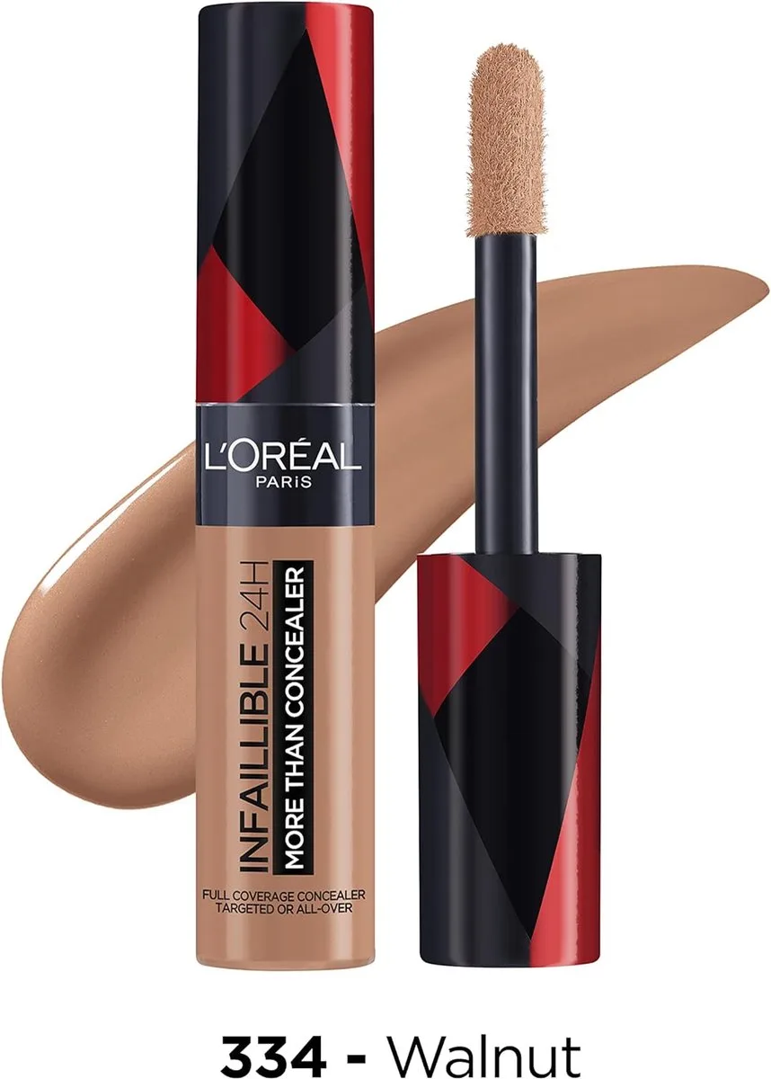 Infaillible More Than Concealer - 334 Walnut-Langhoudende concealer met een hoge dekking - 11ml van L'Oréal Paris in 334 Walnut – productfoto