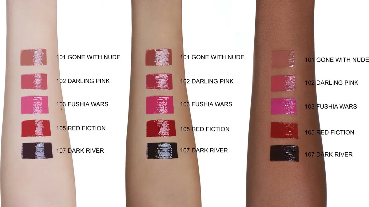 Infallible Lip Paint Lacquer Lippenstift - 105 Red Fiction från L'Oréal Paris i 105 Red Fiction – produktbild
