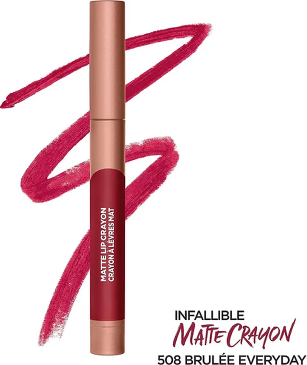 Infallible - Matte Lip Crayon - 508 - Brulee Everyday - Lippenstift - Long Lasting - 1.3 g de L'Oréal Paris en Brulée Everyday – photo du produit
