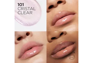 Lipgloss PARADISE PLUMP AMBITION HYALURON LIP OIL, mit Hyaluronsäure und Tripeptiden, ohne zu kleben fra L'Oréal Paris i Hvid – produktbillede 3 af 4